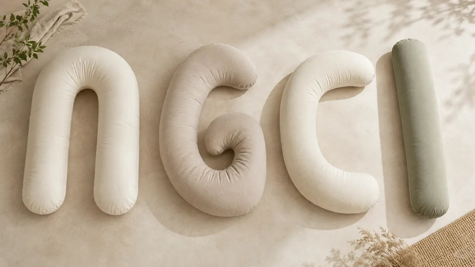 Comparaison de quatre formes de coussins de grossesse