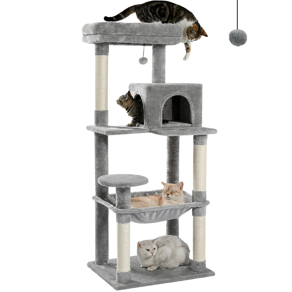 Tour à chat 5 niveaux de 143 cm pour grands chats