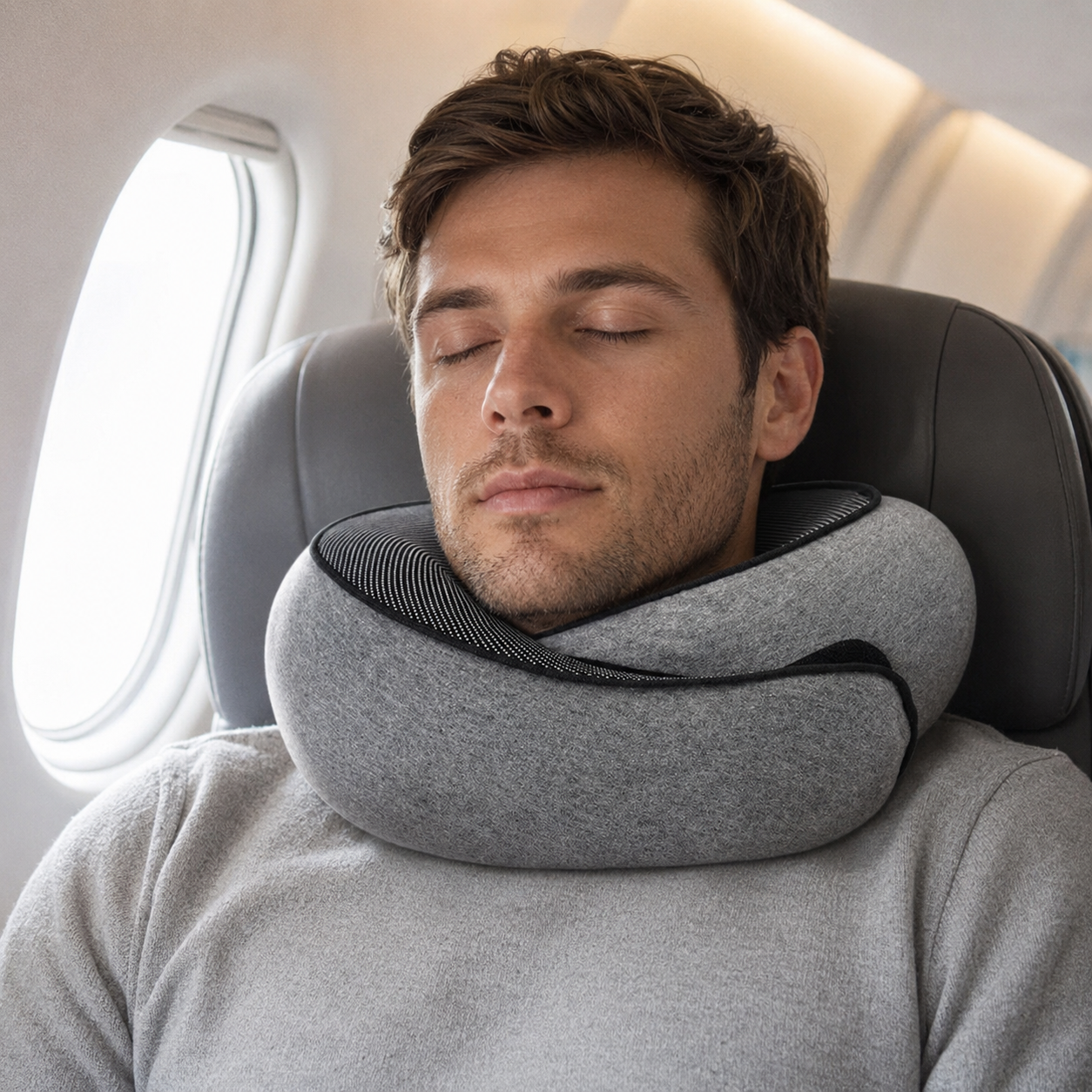 Oreiller de voyage — mise en situation
