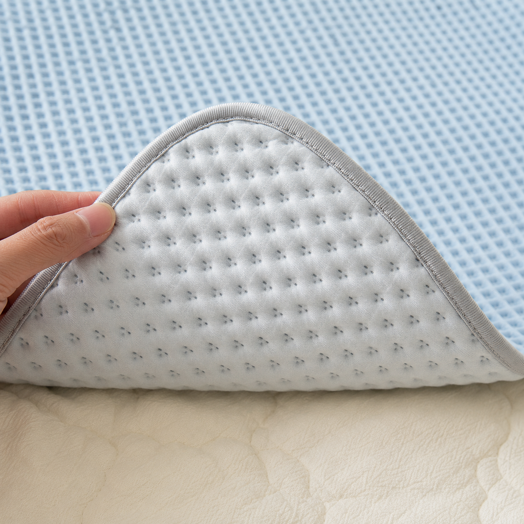 Surmatelas rafraîchissant — détail de la bordure