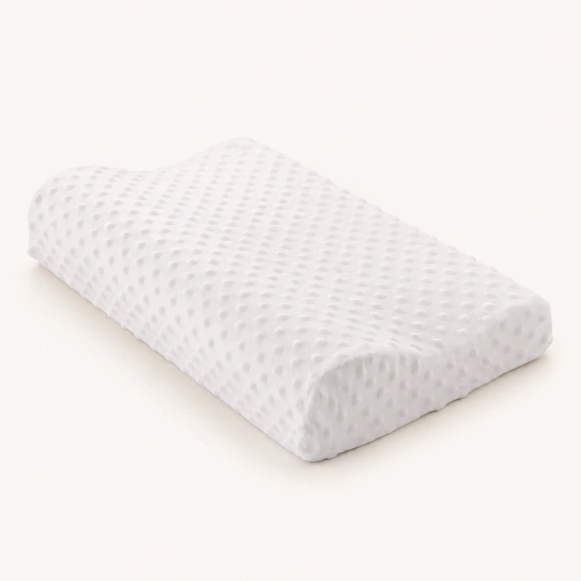 Oreiller cervical blanc à surface texturée, vue principale